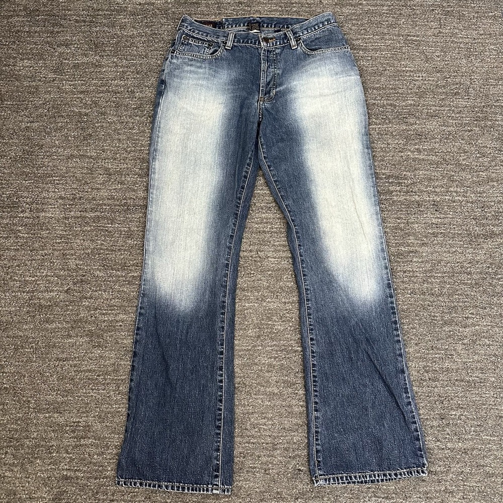 Abercrombie Fitch Jeans Women 8 Long Tall Blue Bootcut Western Rodeo Y2K Denim